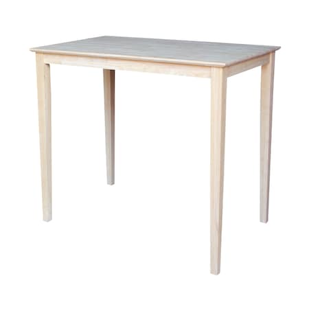 International Concepts Rectangle Solid Wood Top Table, Unfinished, 30 in W, 48 in L, 42 in H, Wood, Unfinished K-3048-42S
